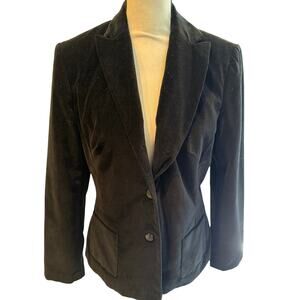 ⭐️ Women’s Nine West Black Velvet Blazer. Size 8 Holiday  Preppy  Formal